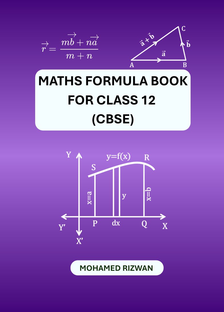 Maths Formula Book for Class 12 CBSE