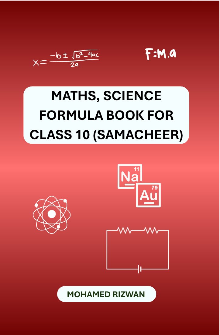 Maths & Science Formula Book for Class 10 Samacheer